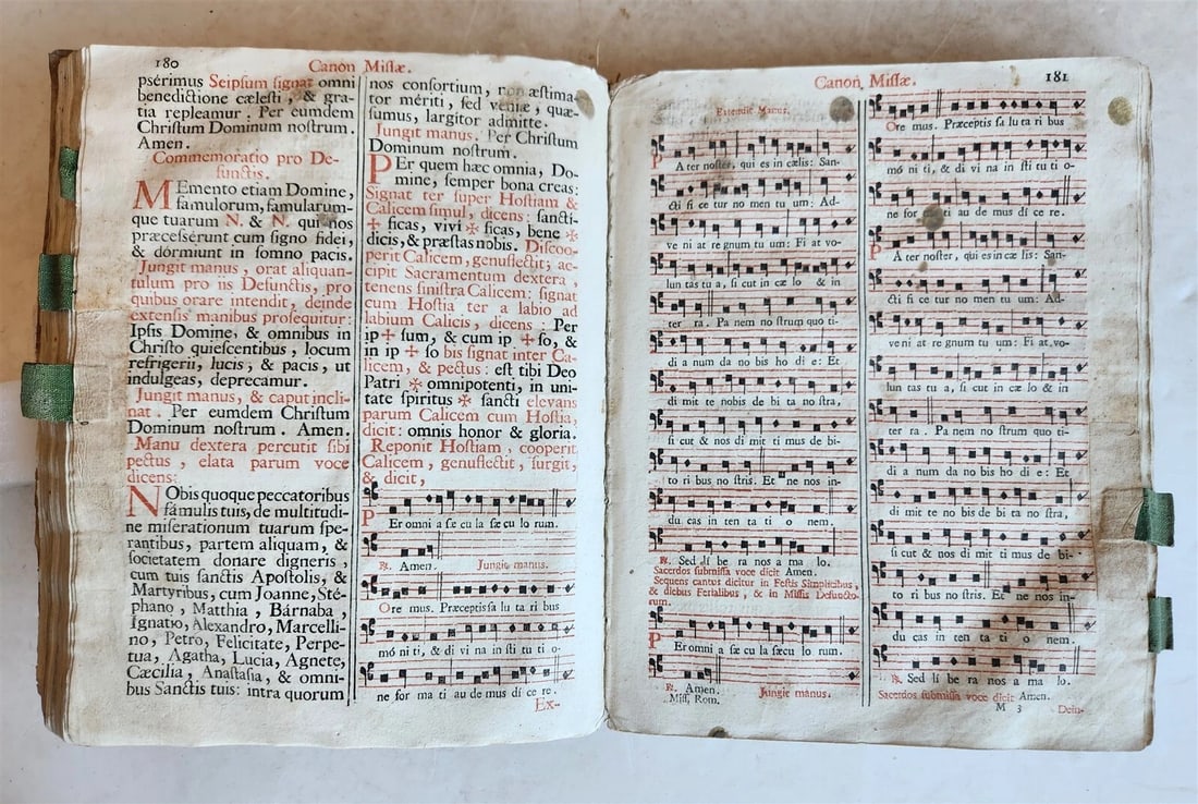 1760 MISSALE ROMANUM antique VELLUM BOUND FOLIO - 10