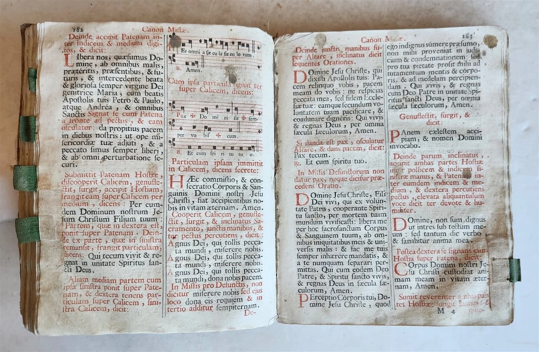 1760 MISSALE ROMANUM antique VELLUM BOUND FOLIO - 11