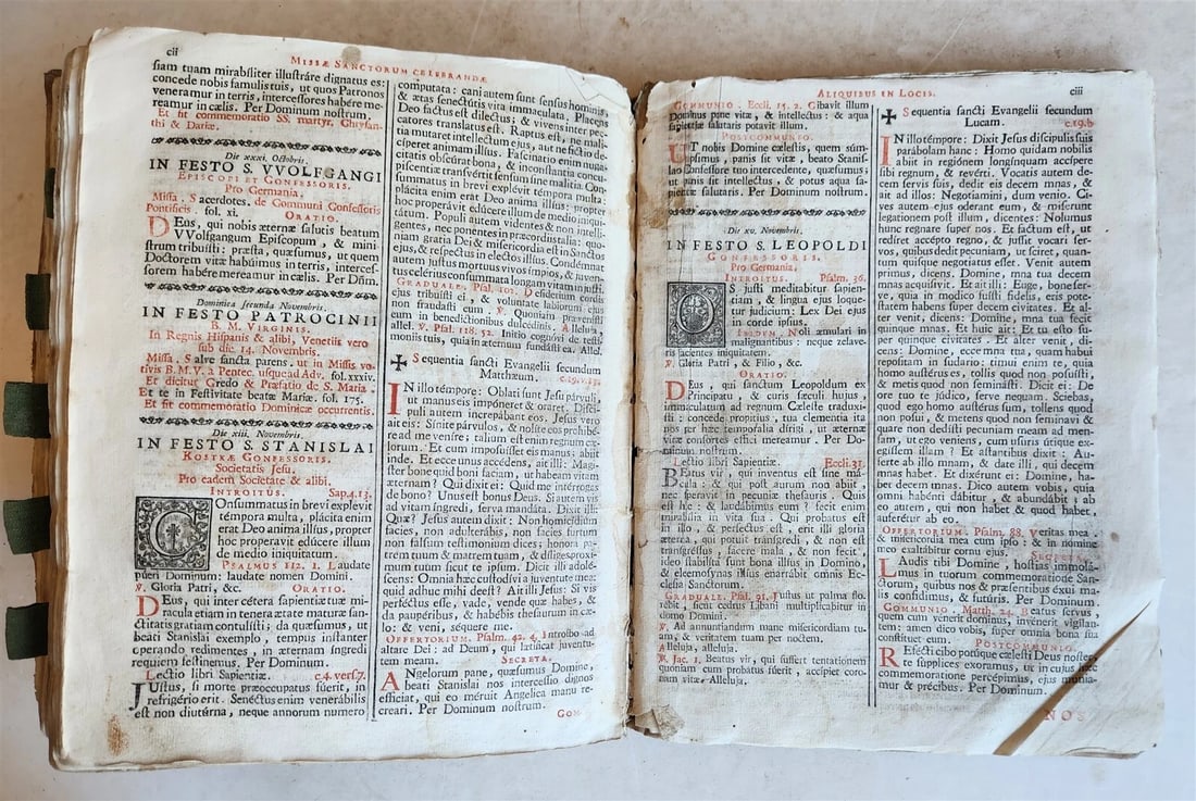 1760 MISSALE ROMANUM antique VELLUM BOUND FOLIO - 15