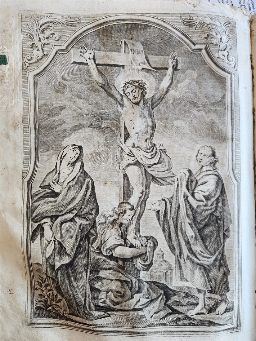 1760 MISSALE ROMANUM antique VELLUM BOUND FOLIO - 5