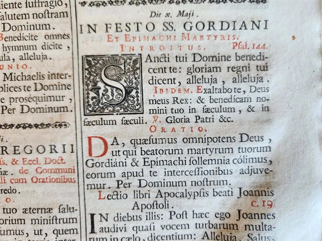 1760 MISSALE ROMANUM antique VELLUM BOUND FOLIO - 6