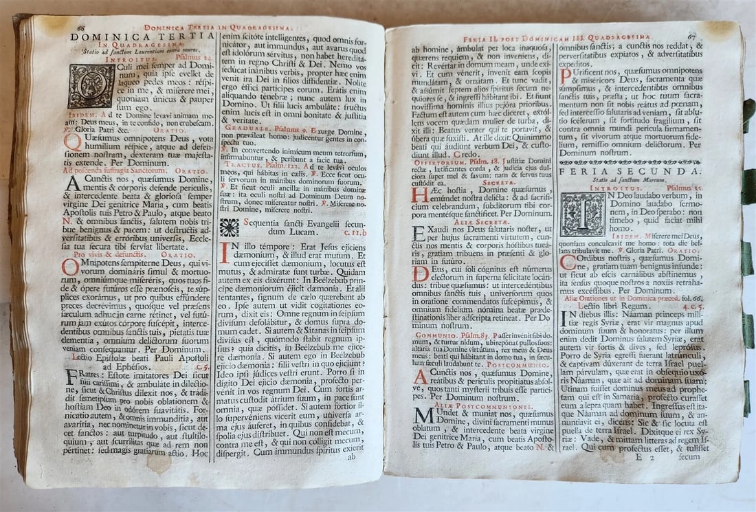 1760 MISSALE ROMANUM antique VELLUM BOUND FOLIO - 8