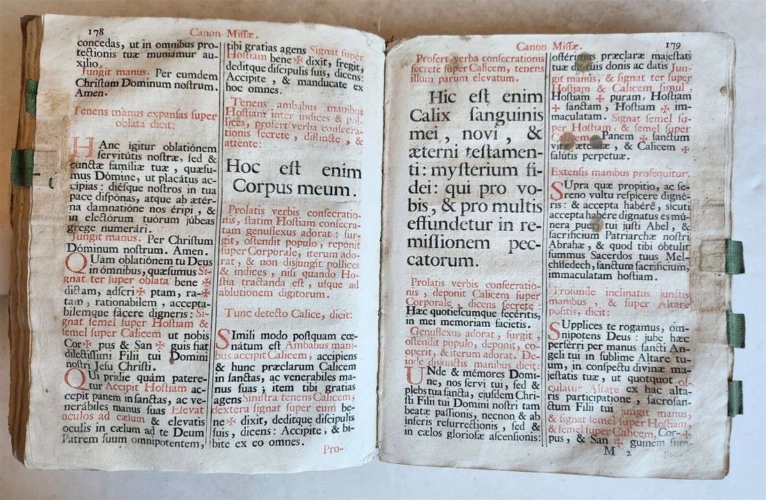 1760 MISSALE ROMANUM antique VELLUM BOUND FOLIO - 9