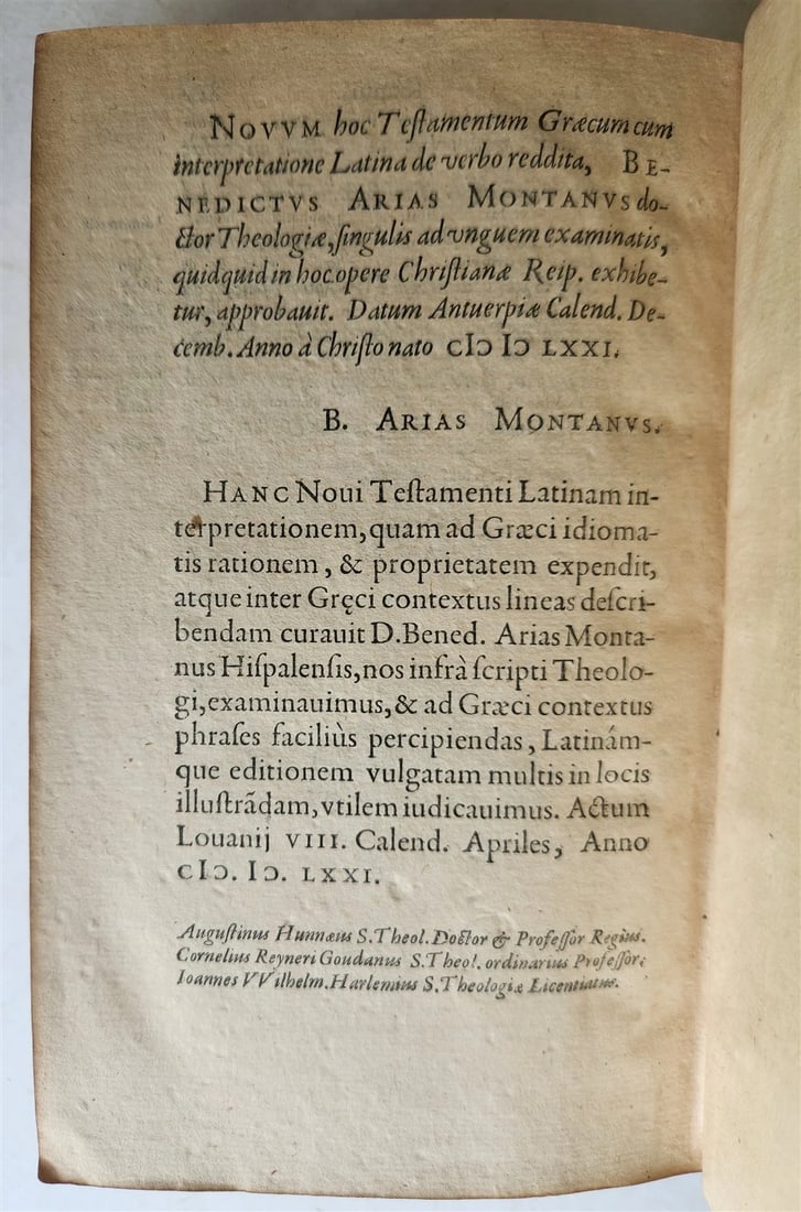 1599 BIBLE GREEK NEW TESTAMENT antique 16th CENT. NOVUM TESTAMENTUM GRAECE rare - 8