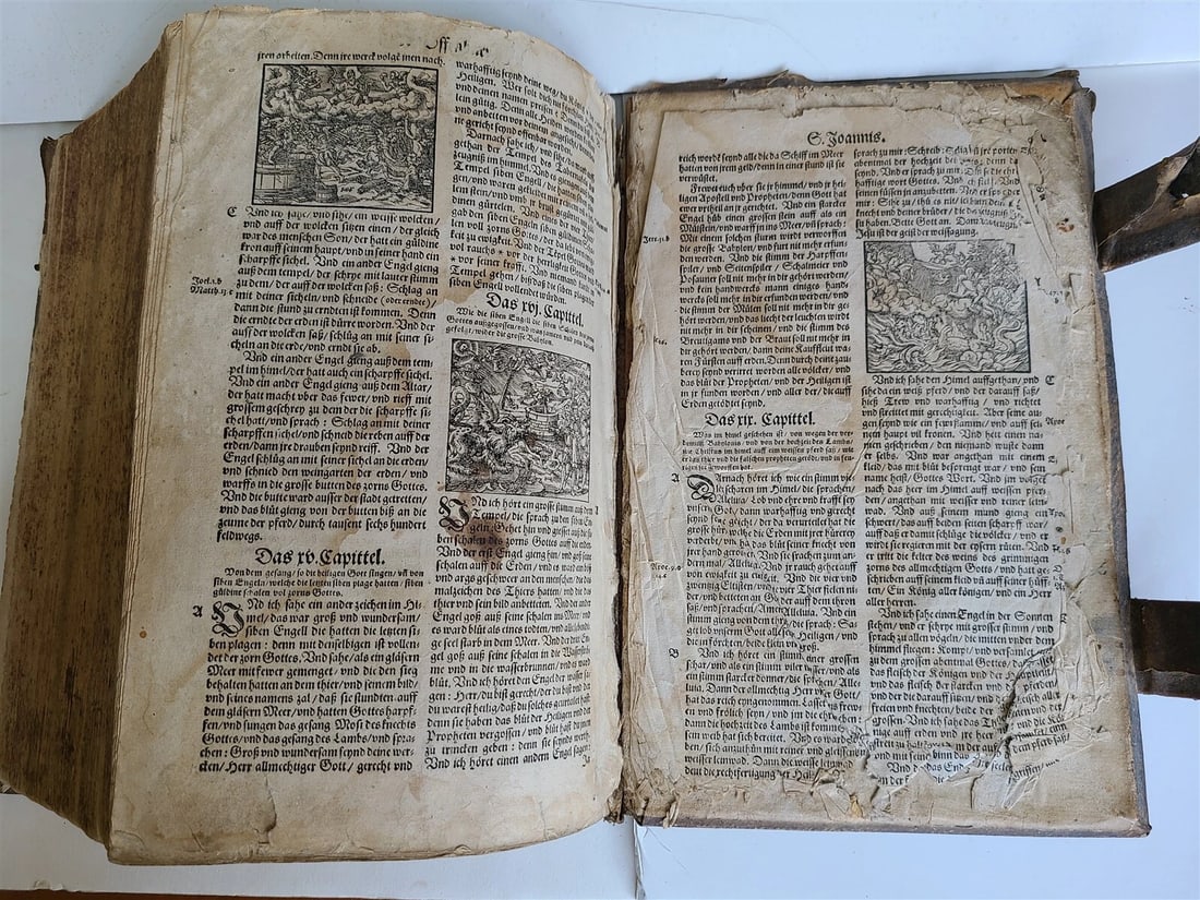 1582 BIBLE GERMAN ILLUSTRATED by Bocksberger & Jost Amman antique BIBLIA FOLIO - 17