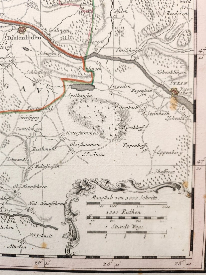 1753 SWITZERLAND antique MAP TERRITORIUM REIPUBLICAE LIBERAE HELVETICAE - 4