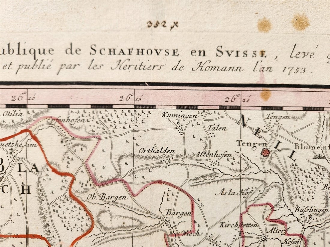 1753 SWITZERLAND antique MAP TERRITORIUM REIPUBLICAE LIBERAE HELVETICAE - 6