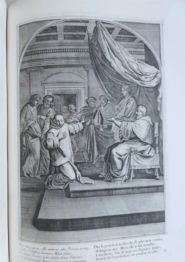 1750 LIFE of ST. BRUNO FULLY ILLUSTRATED LARGE FOLIO antique in FRENCH - 10
