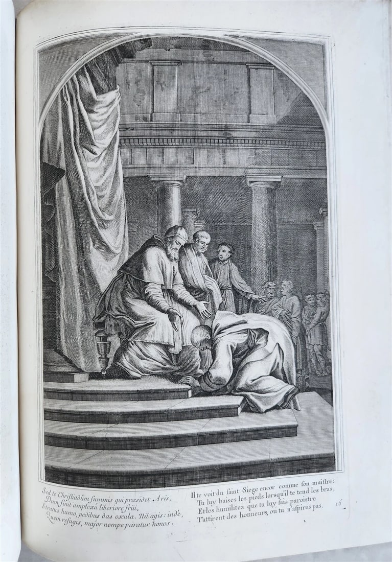 1750 LIFE of ST. BRUNO FULLY ILLUSTRATED LARGE FOLIO antique in FRENCH - 11