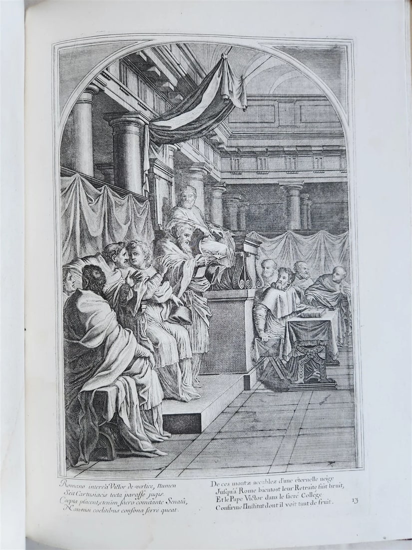 1750 LIFE of ST. BRUNO FULLY ILLUSTRATED LARGE FOLIO antique in FRENCH - 14