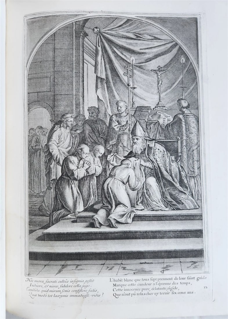 1750 LIFE of ST. BRUNO FULLY ILLUSTRATED LARGE FOLIO antique in FRENCH - 15