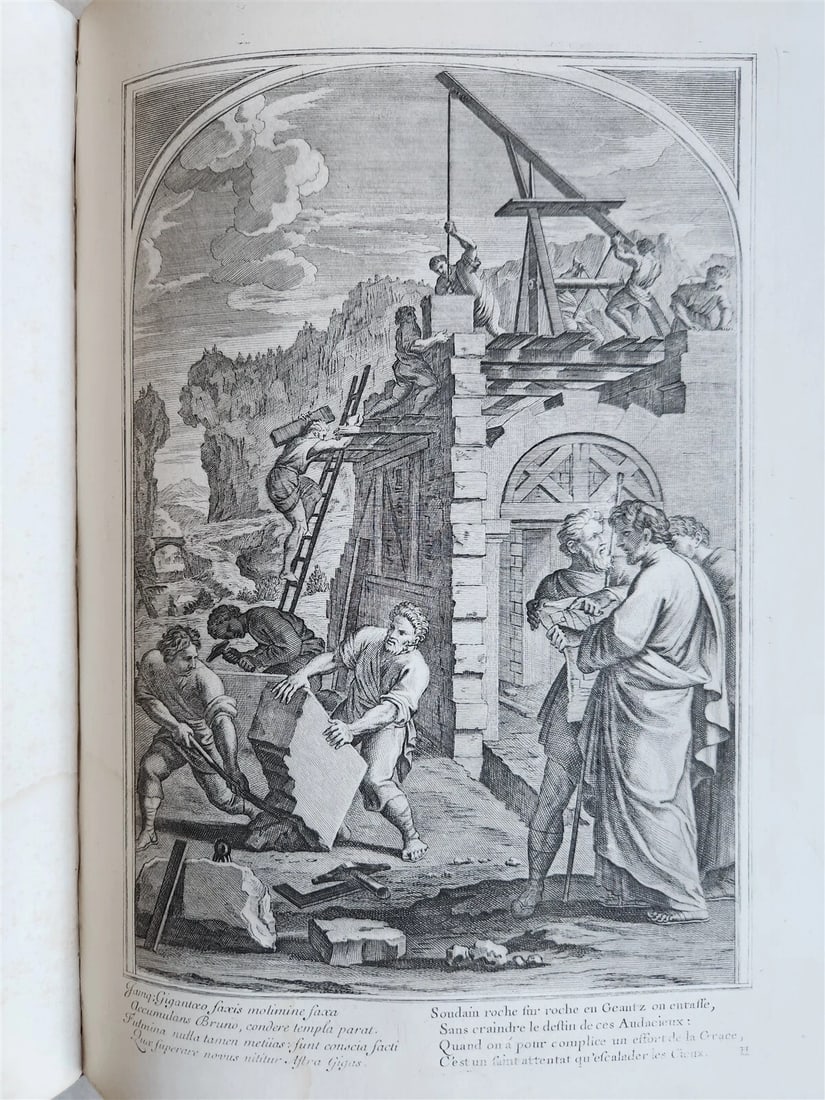 1750 LIFE of ST. BRUNO FULLY ILLUSTRATED LARGE FOLIO antique in FRENCH - 16