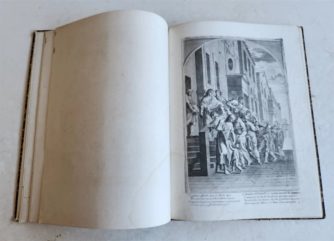 1750 LIFE of ST. BRUNO FULLY ILLUSTRATED LARGE FOLIO antique in FRENCH - 19