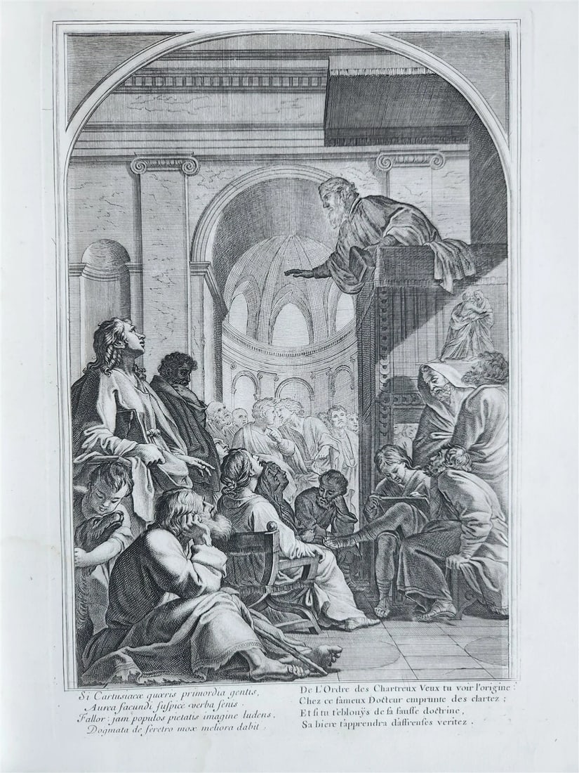 1750 LIFE of ST. BRUNO FULLY ILLUSTRATED LARGE FOLIO antique in FRENCH - 4
