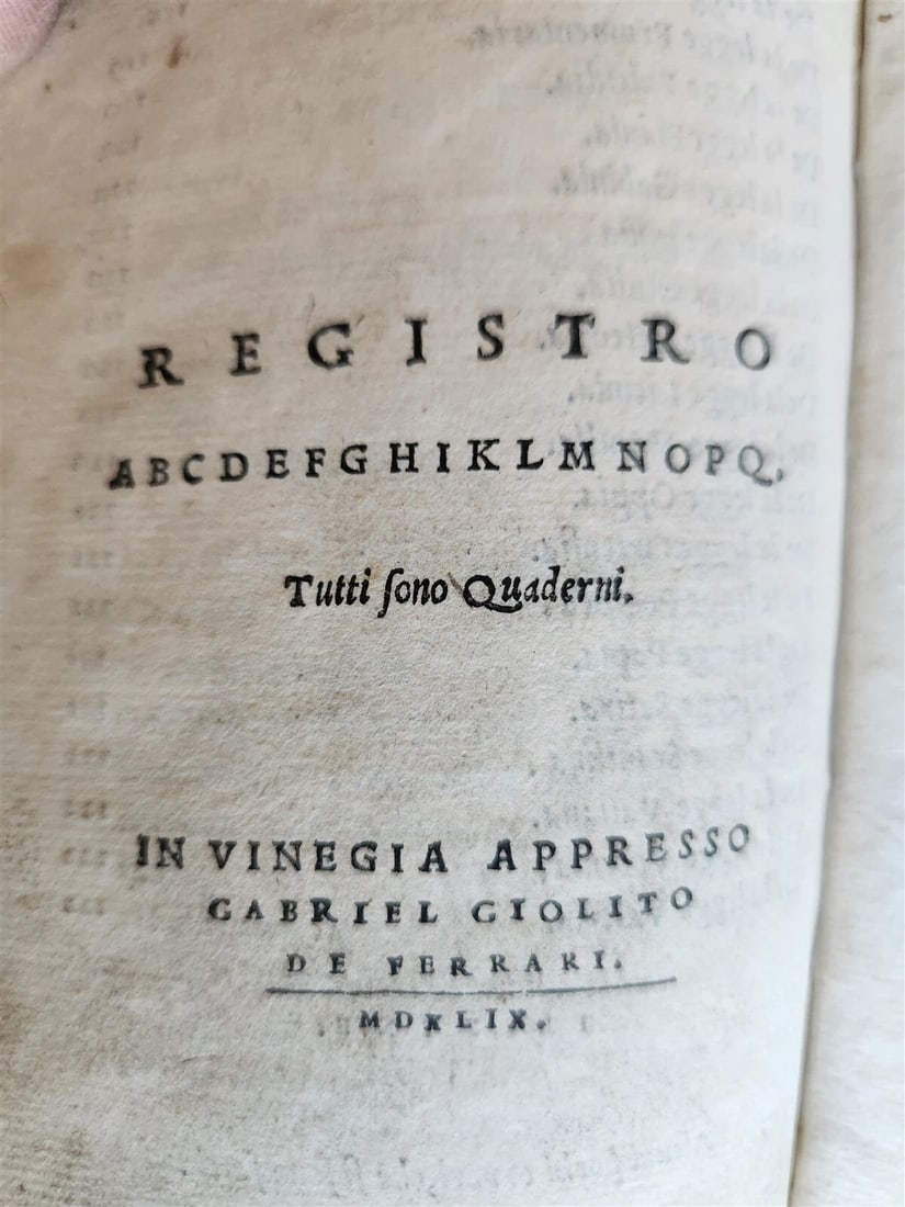 1549 COMPENDIO DEL'HISTORIA ROMANA di POMPONIO LETO antique VELLUM ROMAN HISTORY - 8