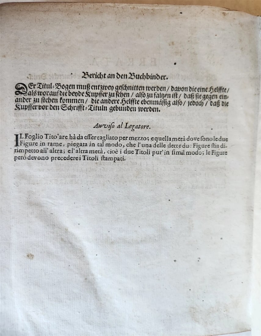 1693 ITALIAN GERMAN DICTIONARY by M. CRAMER antique VELLUM BOUND - 10