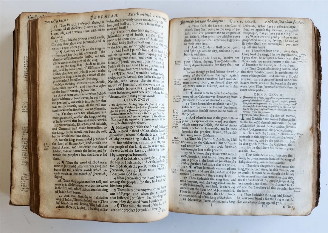 1670 BIBLE in ENGLISH antique OLD & NEW TESTAMENT 17th CENTURY - 11