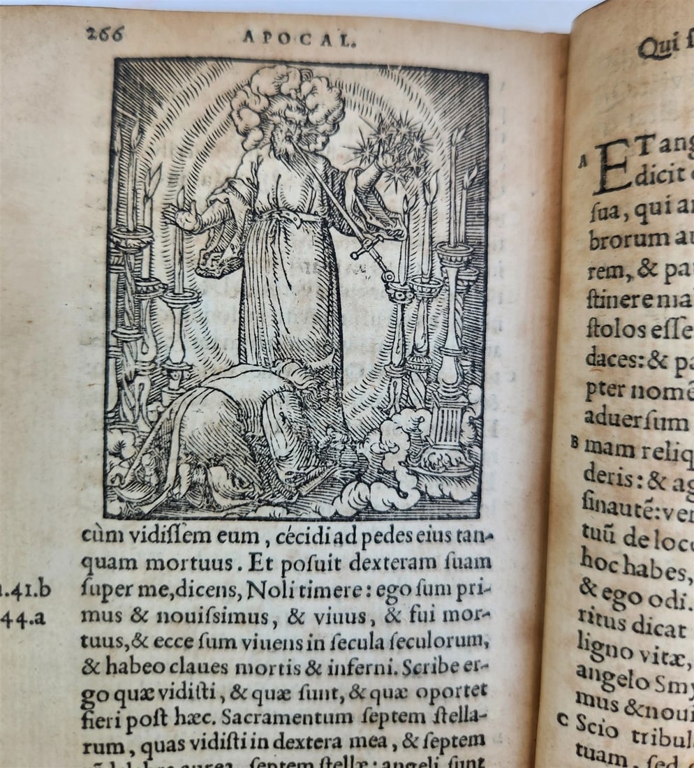 1546 BIBLE in LATIN FULLY ILLUSTRATED antique RARE pocket size NEW TESTAMENT - 16