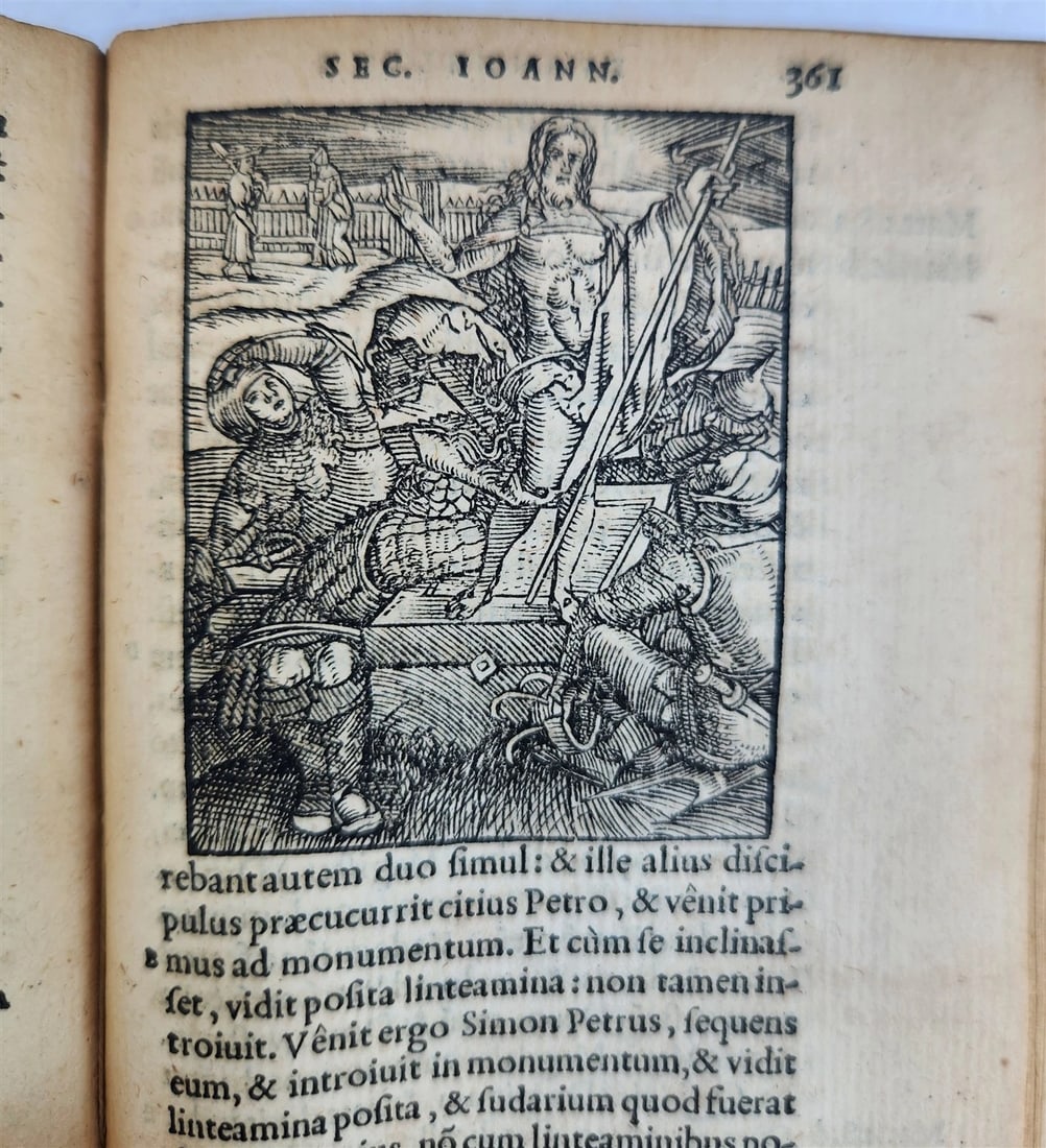 1546 BIBLE in LATIN FULLY ILLUSTRATED antique RARE pocket size NEW TESTAMENT - 6