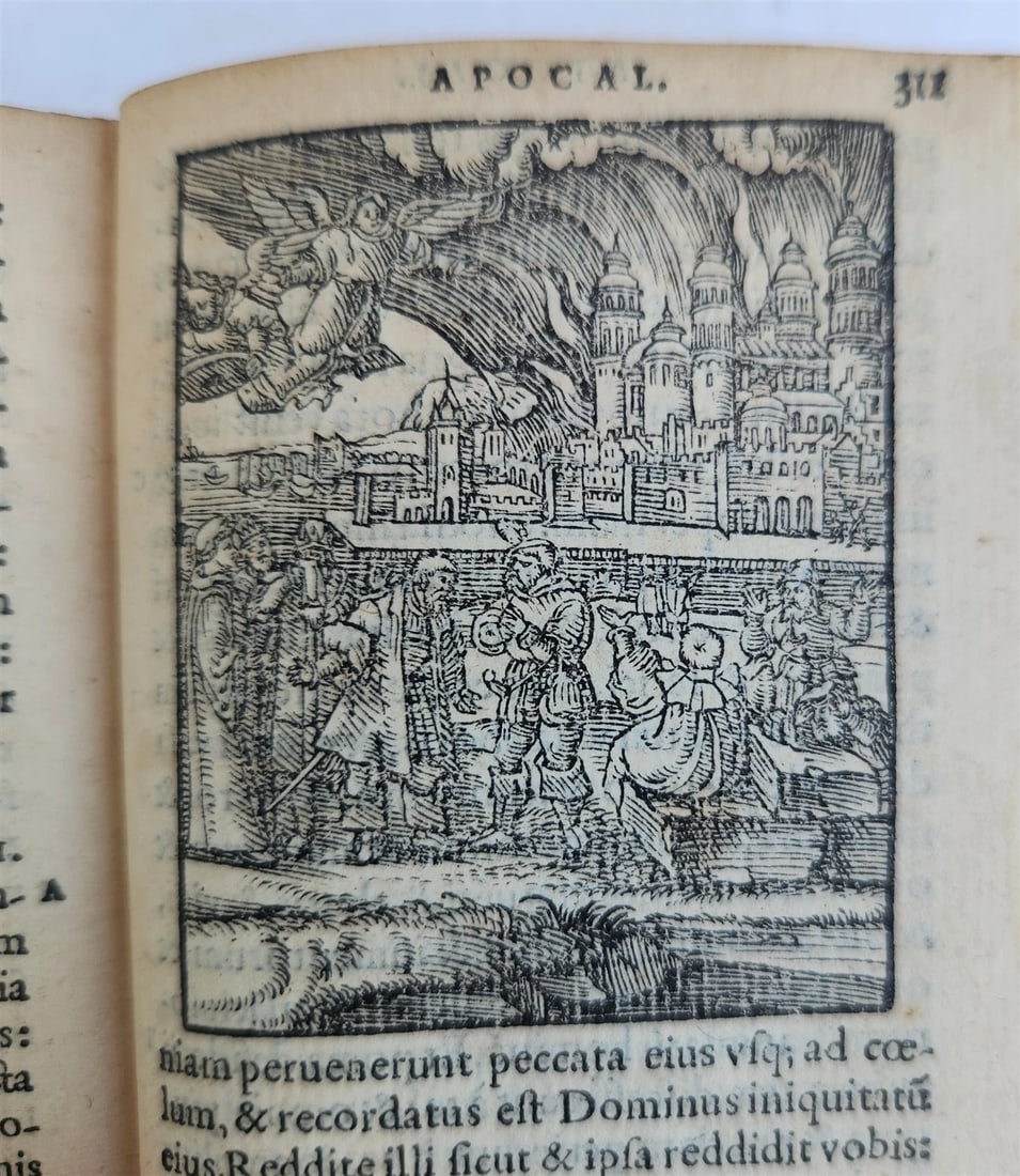 1546 BIBLE in LATIN FULLY ILLUSTRATED antique RARE pocket size NEW TESTAMENT - 9