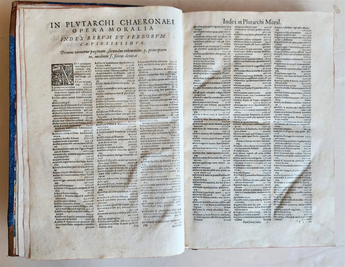1572 PLUTARCH MORALIA antique FOLIO 16th CENTURY - 5