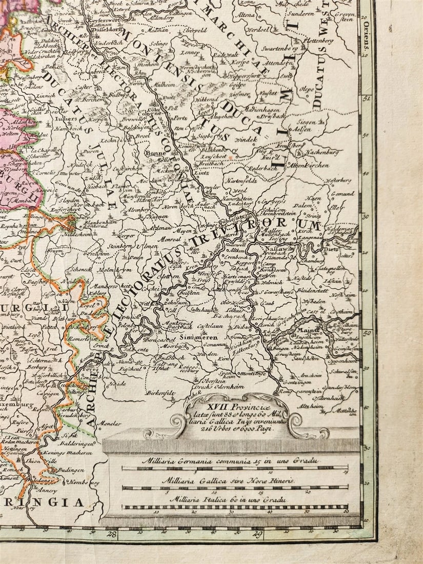 1720s LOWER GERMANY antique MAP PROVINCIAE XVII INFER. GERMANY by JOHANN HOMANN - 3