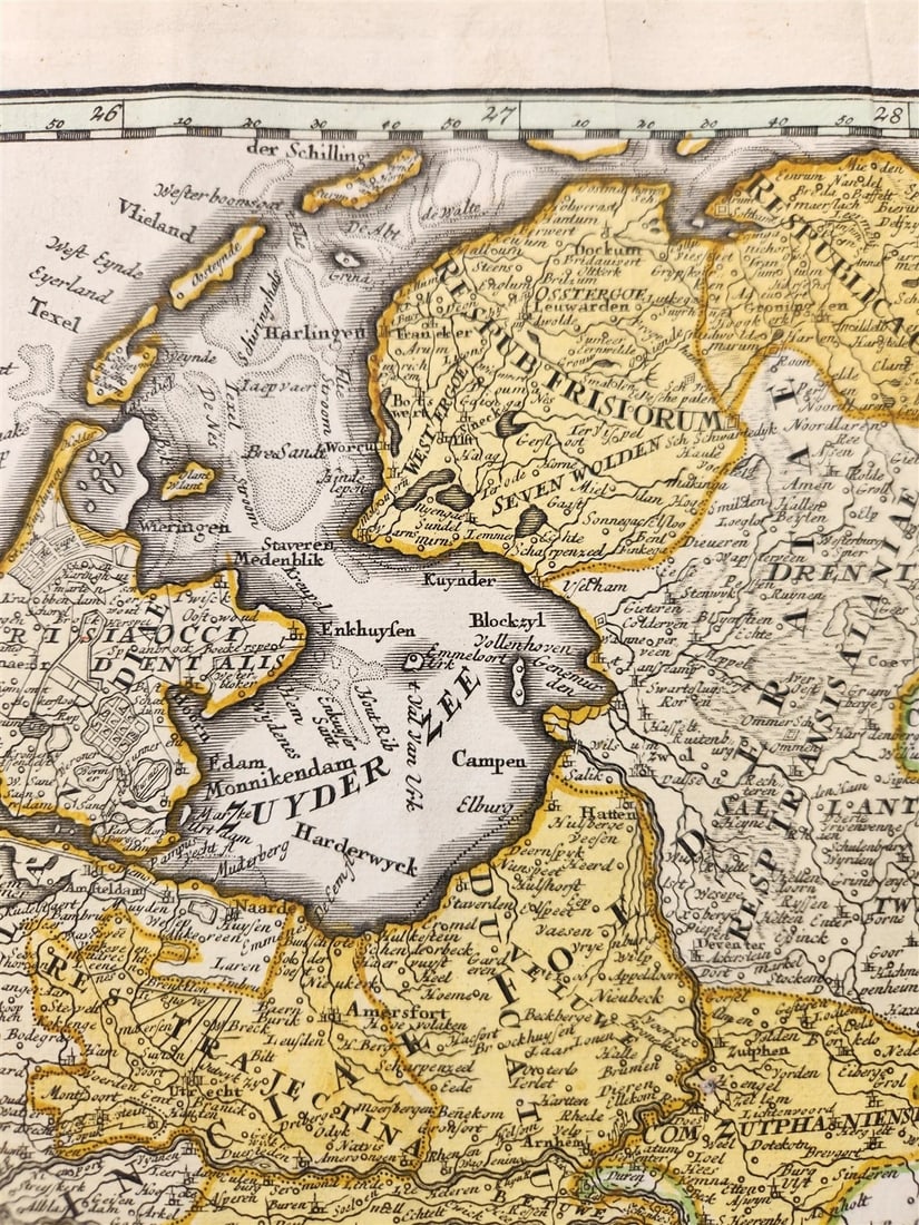1720s LOWER GERMANY antique MAP PROVINCIAE XVII INFER. GERMANY by JOHANN HOMANN - 5