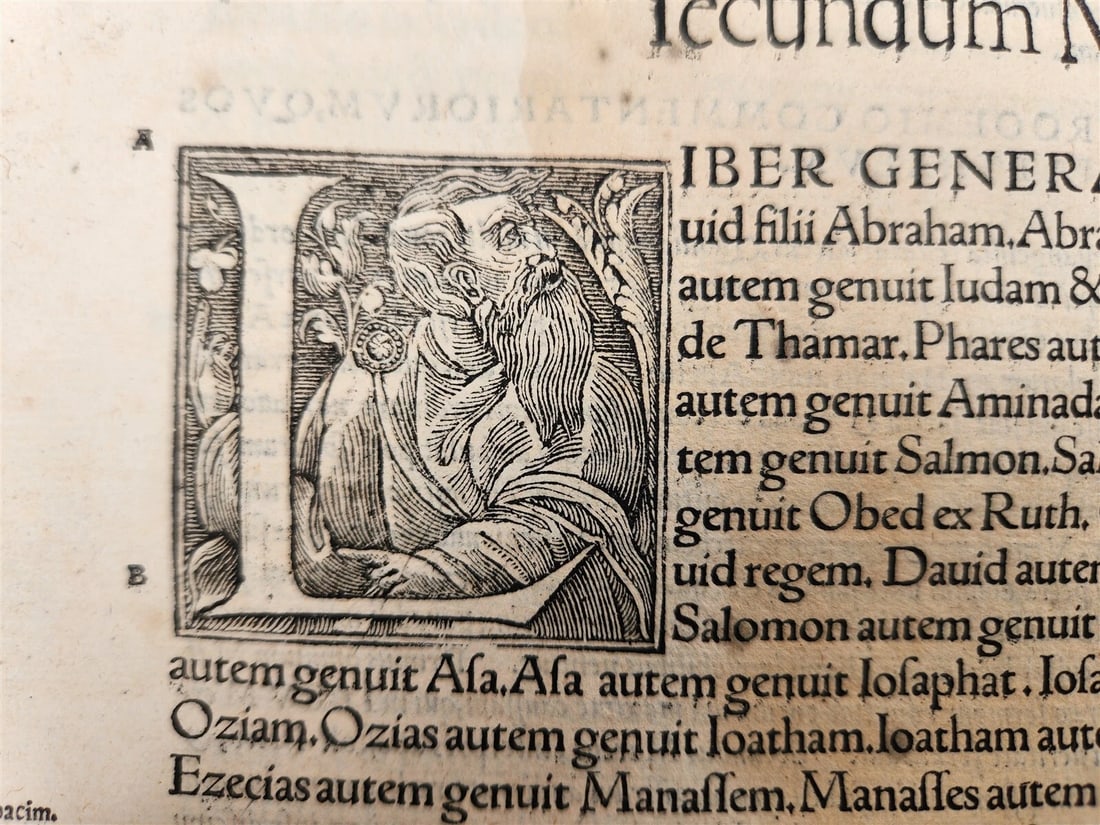 1537 BIBLE in LATIN antique FOLIO BIBLIA BREVES IN AEDEM ANNOTATIONES 16th CENT. - 7