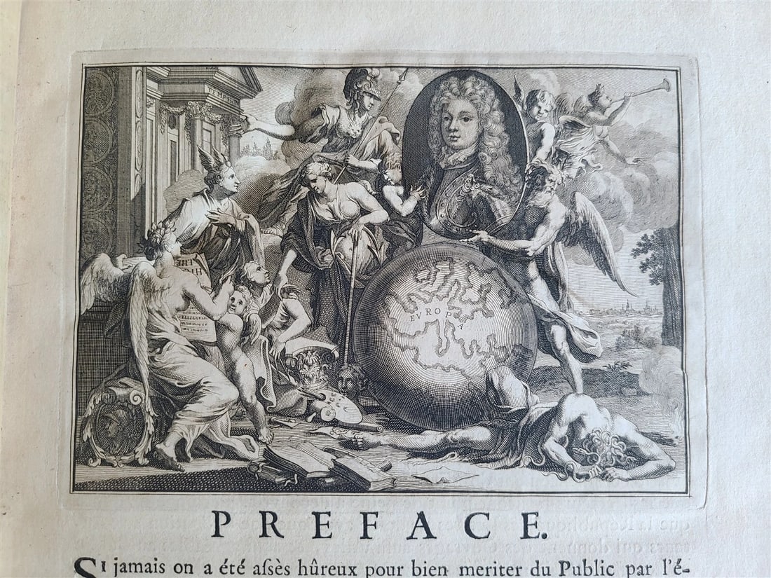 1703 WORLDS HISTORY KING FRIEDRICH WILHELM I COAT OF ARMS antique ILLUSTRATED - 5