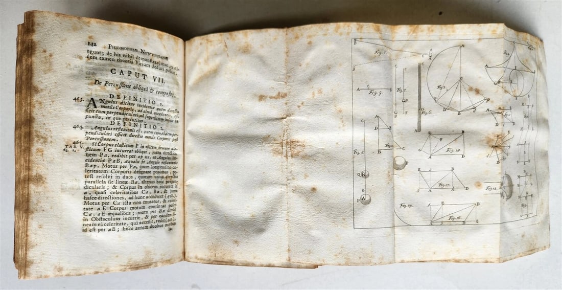 1749 ISAAC NEWTON'S PHILOSOPHY antique ILLUSTRATED - 9