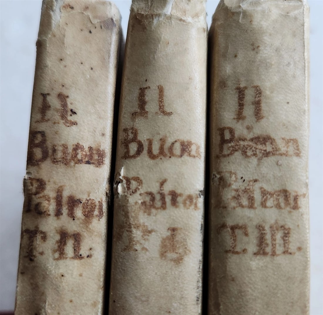 1783 IL BUON PASTORE by TOMMASO CAMPASTRI 3 VOLUMES antique VELLUM Good Shepherd - 3