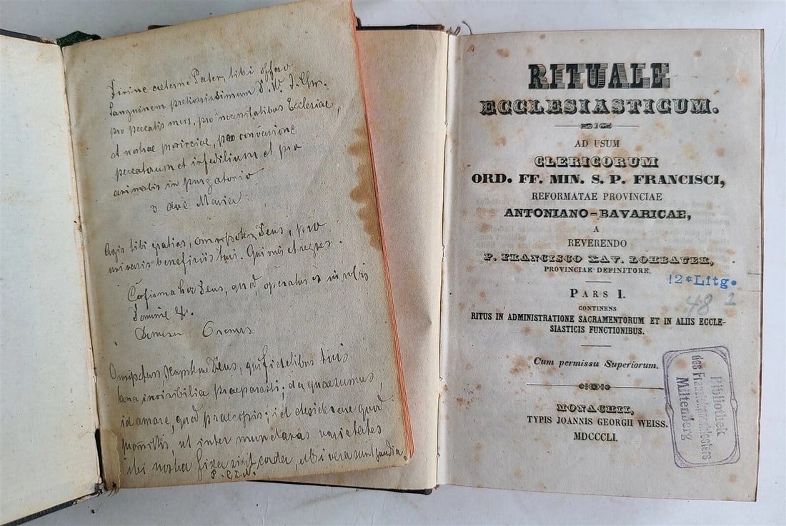 1851-1852 RITUALS ECCLESIASTICUM 5 VOLUMES antique - 4