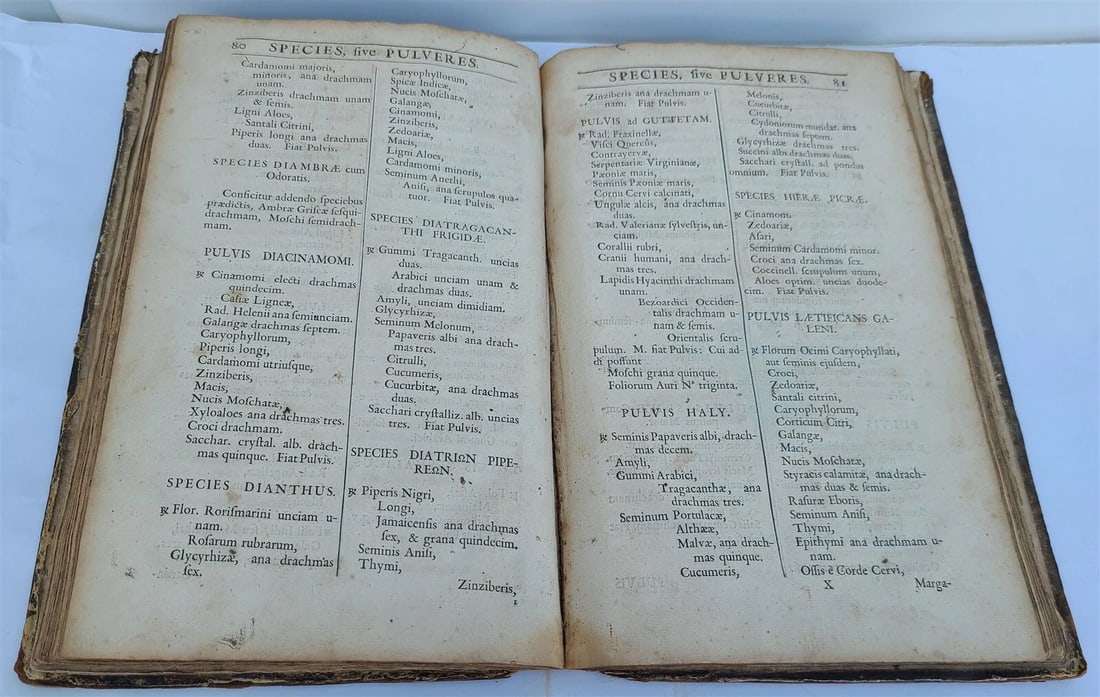 1721 PHARMACOPEIA in ENGLISH antique FOLIO - 9