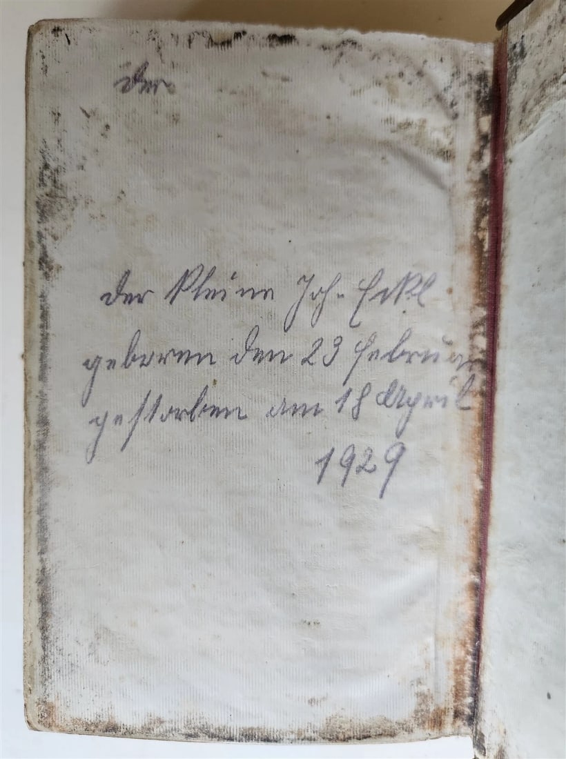 1870s PRAYER BOOK in GERMAN antique APPLIED BONE CROSS BINDING DIE HIMMELSPFORTE - 13