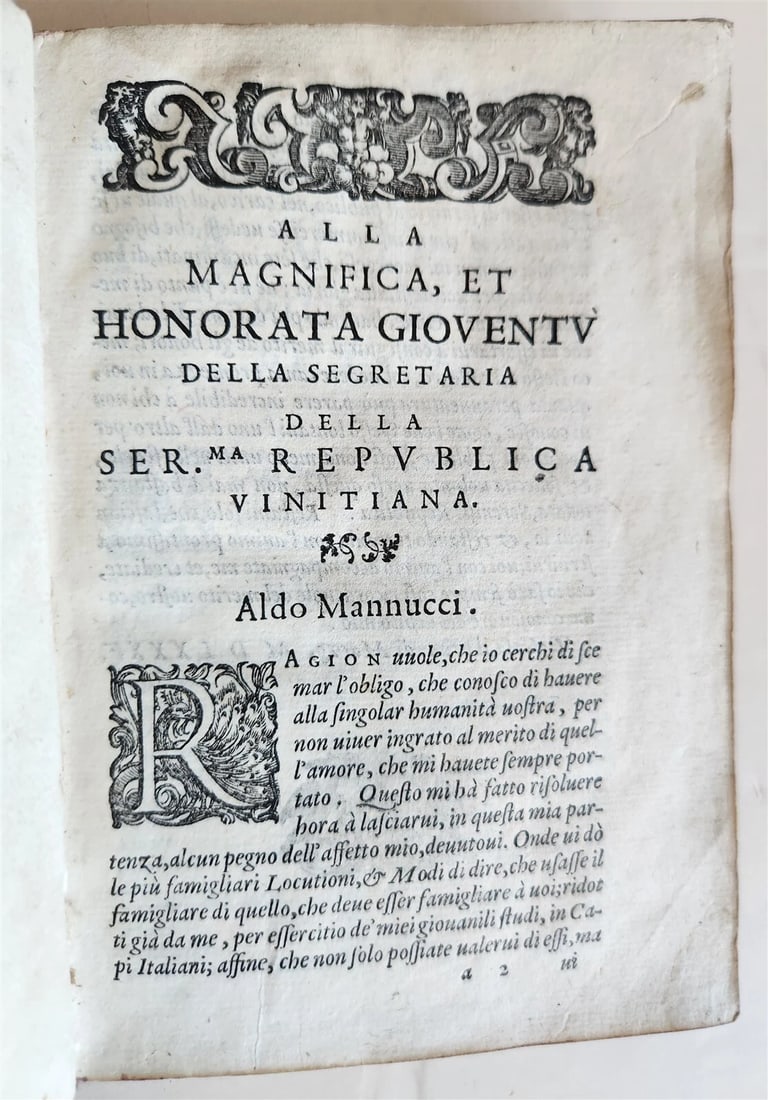 1585 ALDINE PRESS TERENCE by ALDUS MANUTIUS antique VELLUM 16th CENTURY - 3