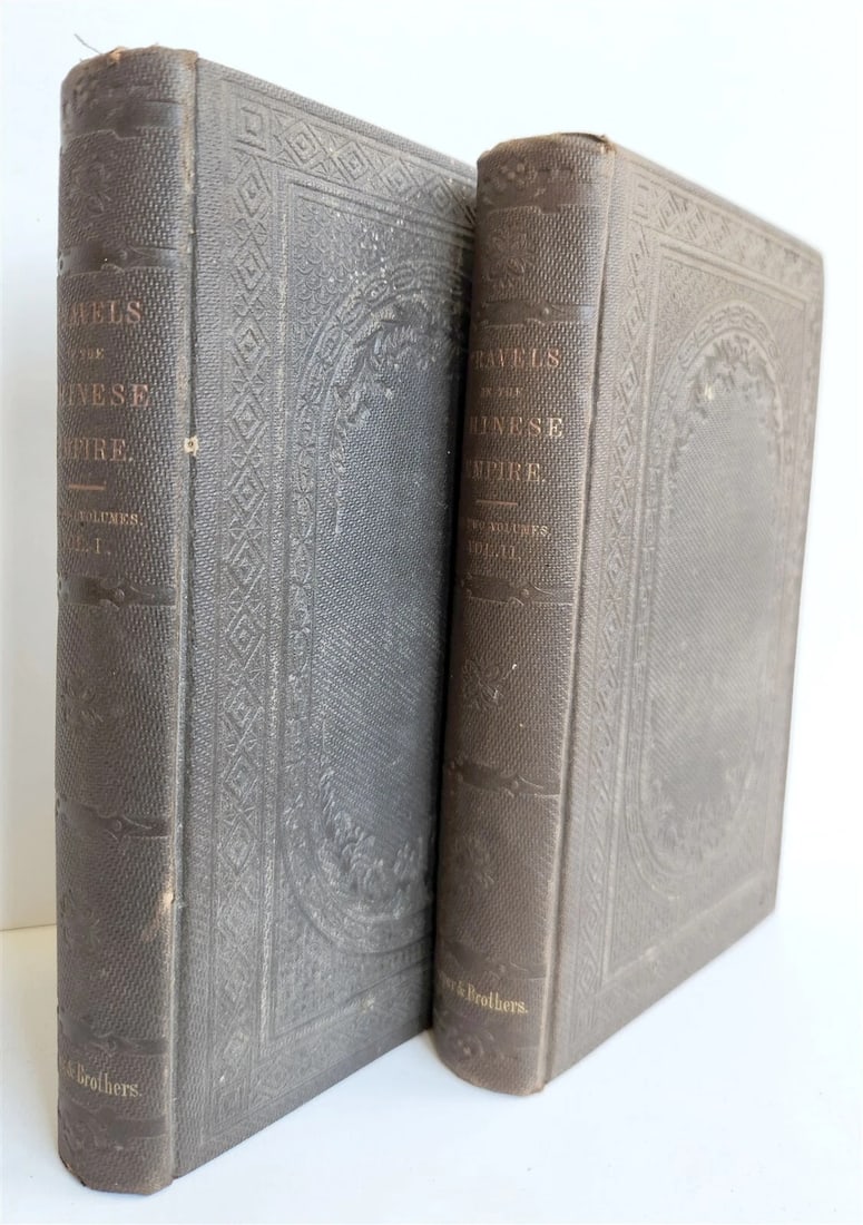 1855 A JOURNEY THROUGH CHINESE EMPIRE by M. HUC antique 2 VOLUMES w/ MAP (1 of 3)