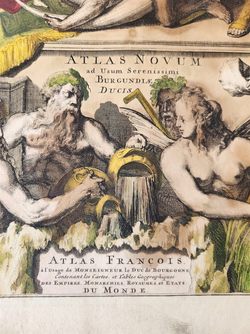 1700s FRENCH TITLE PAGE from Covens & Mortier's Atlas Novus antique - 2