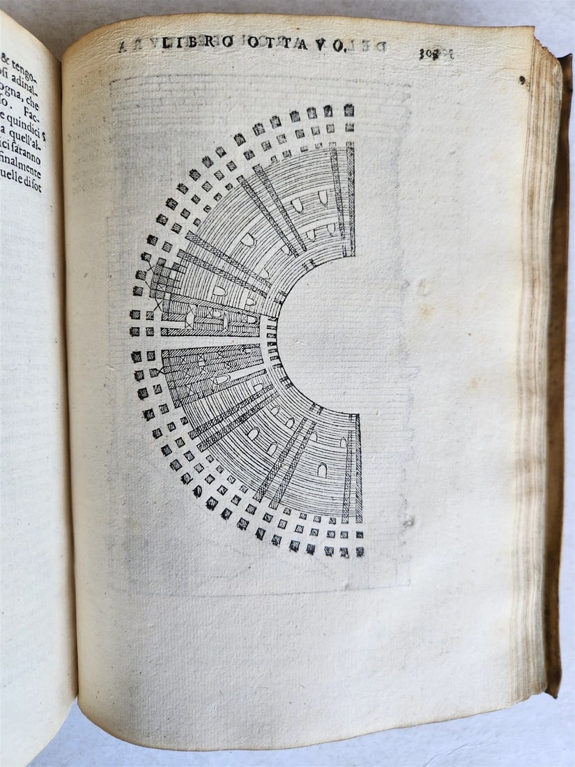 1565 L'Architettura Tradotta in lingua Fiorentina da Bartoli antique ILLUSTRATED - 10