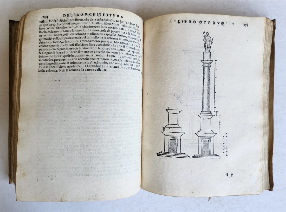 1565 L'Architettura Tradotta in lingua Fiorentina da Bartoli antique ILLUSTRATED - 16