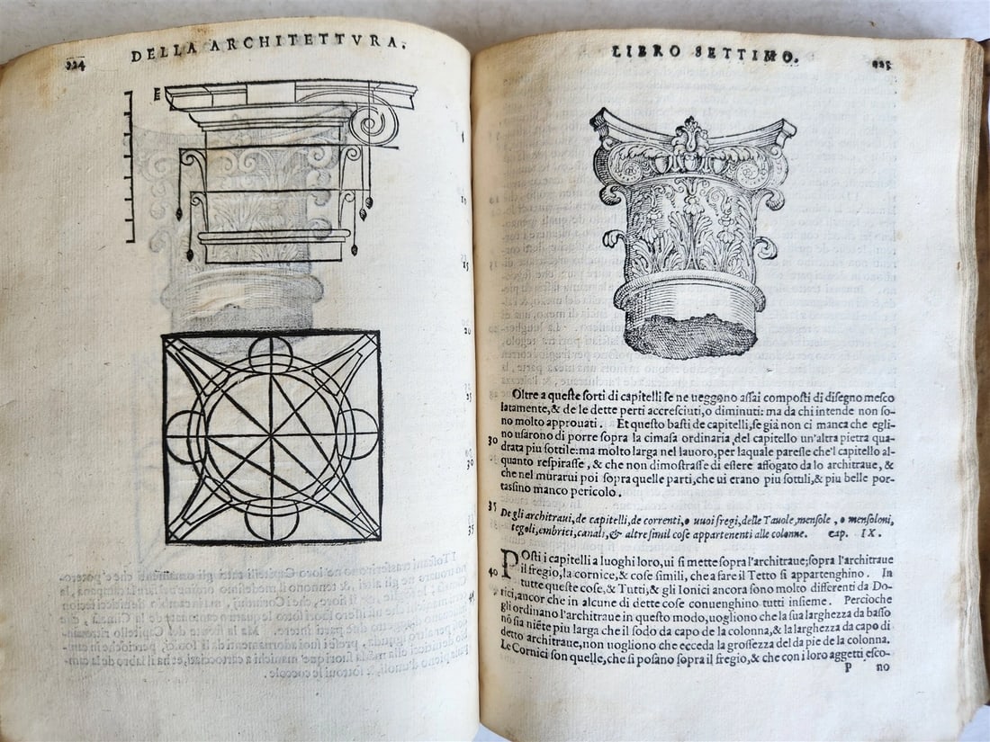 1565 L'Architettura Tradotta in lingua Fiorentina da Bartoli antique ILLUSTRATED - 20