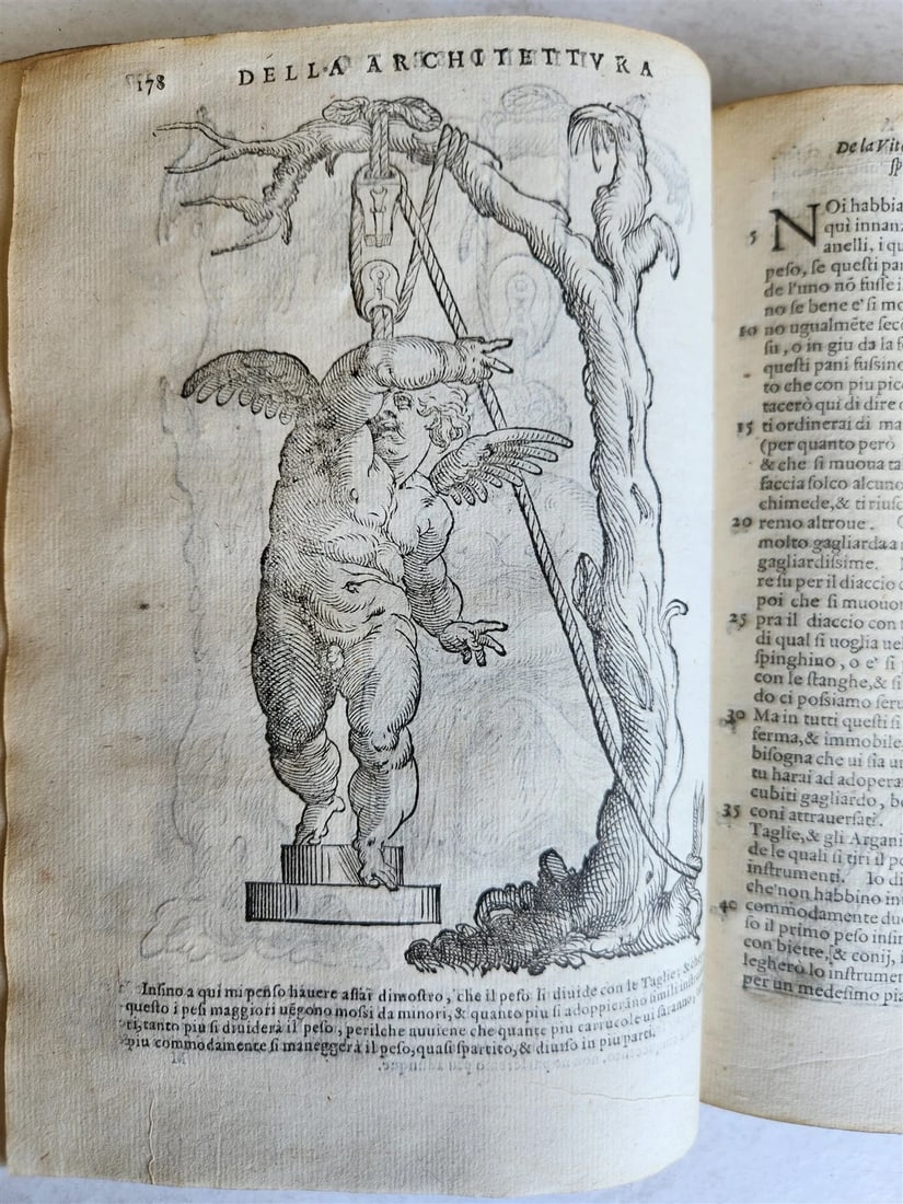1565 L'Architettura Tradotta in lingua Fiorentina da Bartoli antique ILLUSTRATED - 3