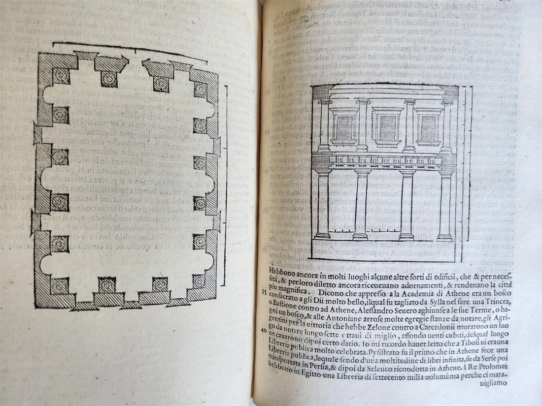 1565 L'Architettura Tradotta in lingua Fiorentina da Bartoli antique ILLUSTRATED - 5
