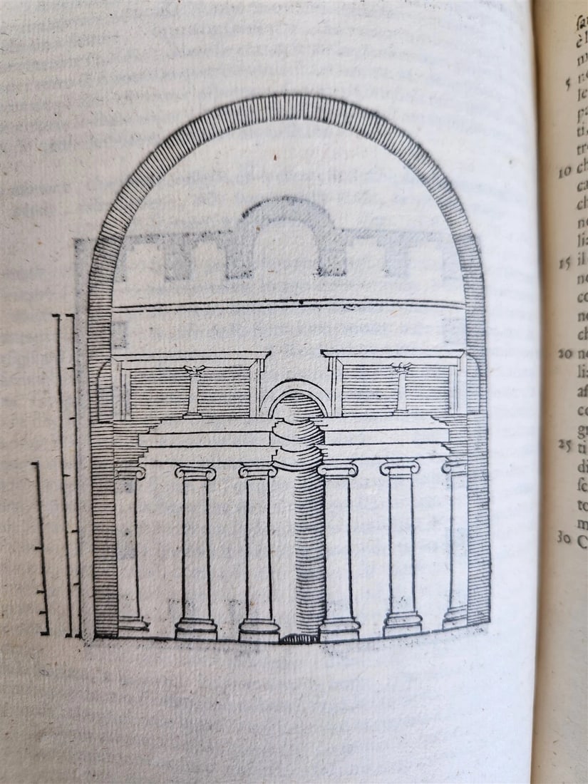 1565 L'Architettura Tradotta in lingua Fiorentina da Bartoli antique ILLUSTRATED - 6