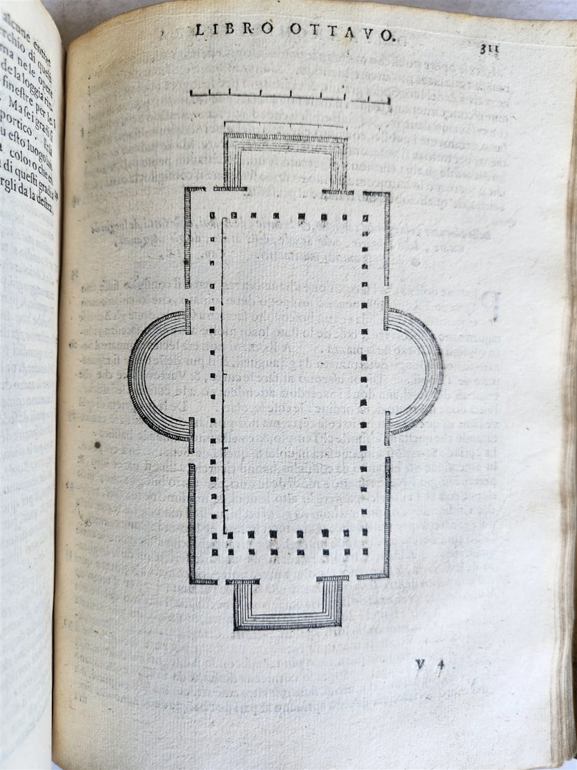 1565 L'Architettura Tradotta in lingua Fiorentina da Bartoli antique ILLUSTRATED - 8