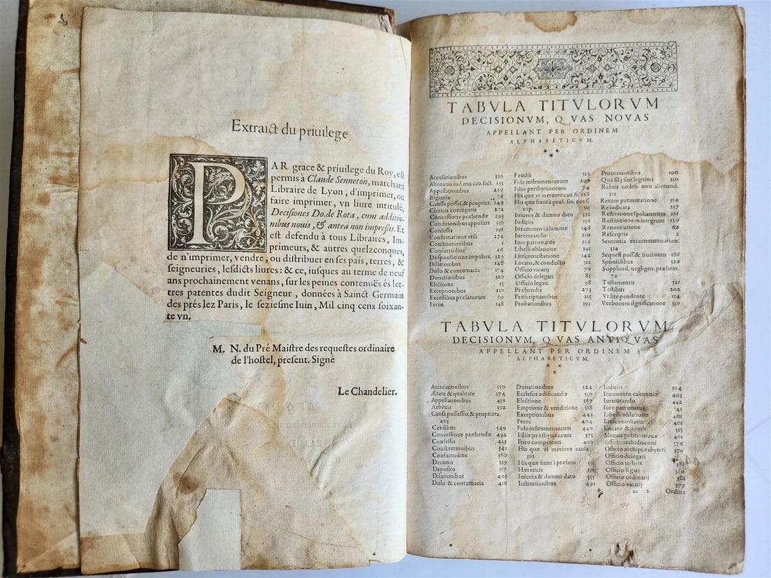 1567 ROMAN LAW antique FOLIO Decisiones Quae Hactenus Extant 16th CENTURY - 3