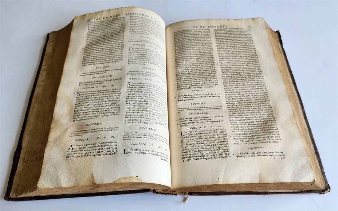 1567 ROMAN LAW antique FOLIO Decisiones Quae Hactenus Extant 16th CENTURY - 4