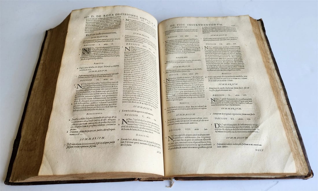 1567 ROMAN LAW antique FOLIO Decisiones Quae Hactenus Extant 16th CENTURY - 6