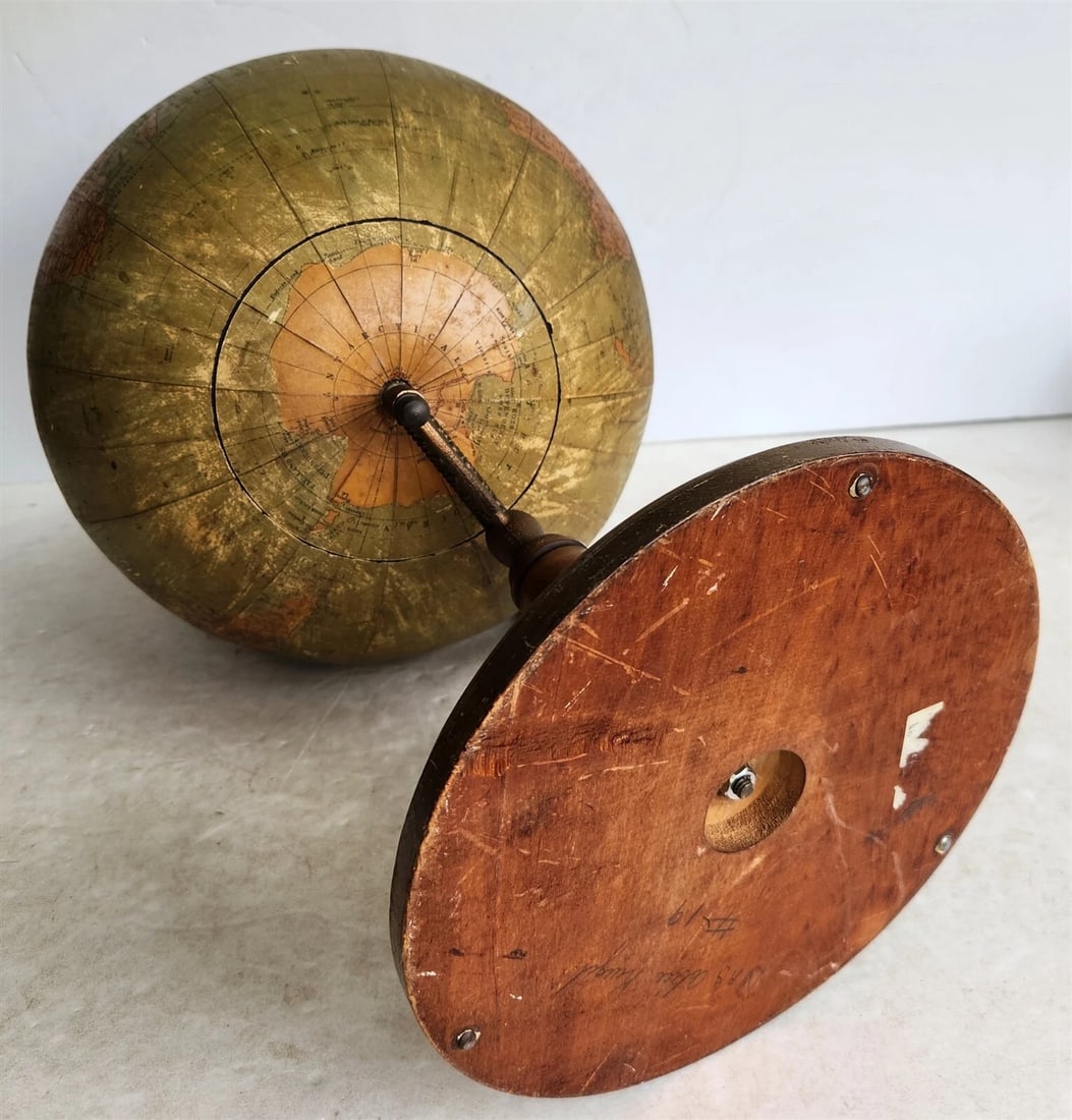 1930s TERRESTRIAL GLOBE by C.S. Hammond New York antique 12 inches diameter - 15