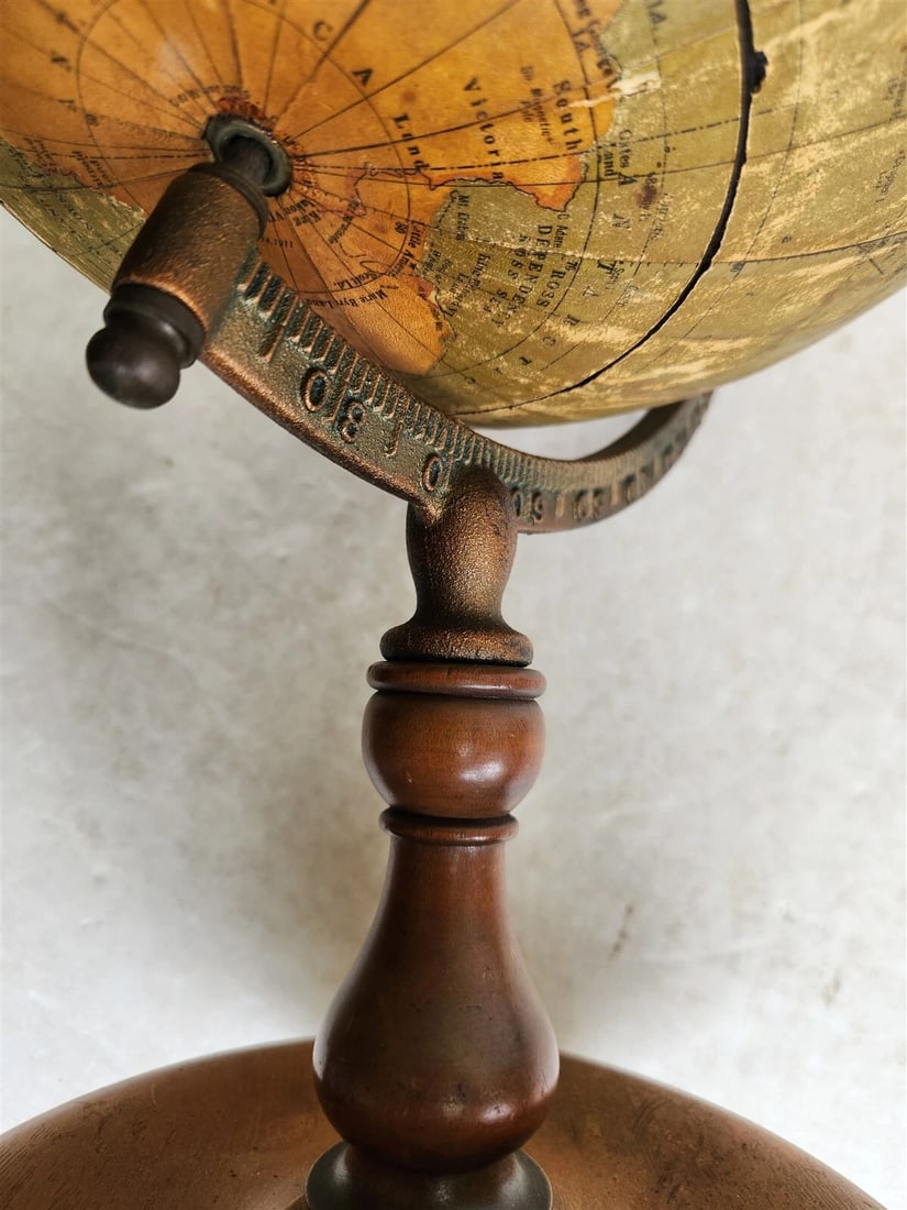 1930s TERRESTRIAL GLOBE by C.S. Hammond New York antique 12 inches diameter - 17