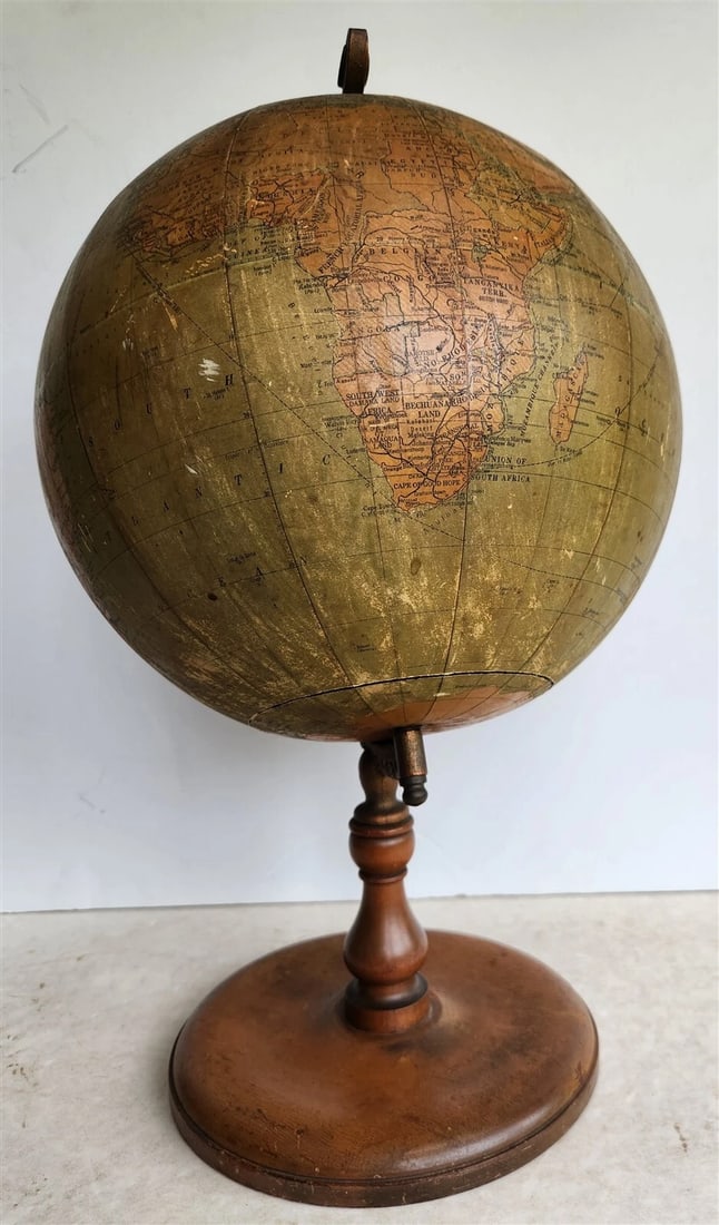 1930s TERRESTRIAL GLOBE by C.S. Hammond New York antique 12 inches diameter - 3